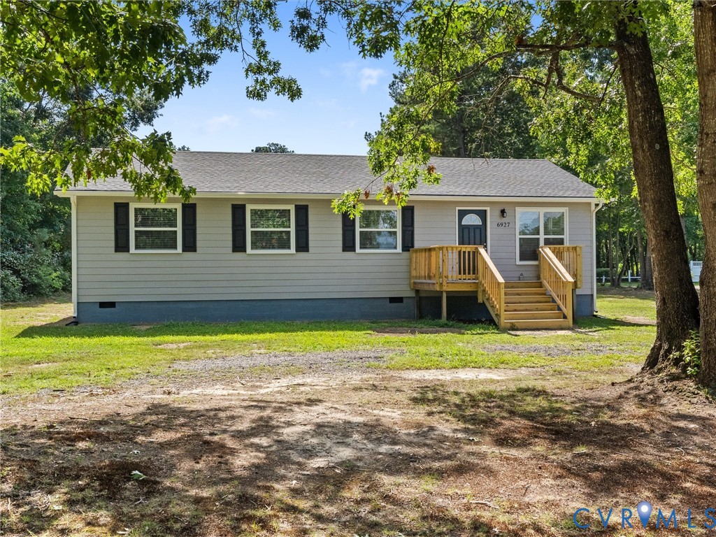 6927 Carsley Road Waverly, VA 23890 - Photo 36 of 51 Ranch-style residence featuring light gray siding,