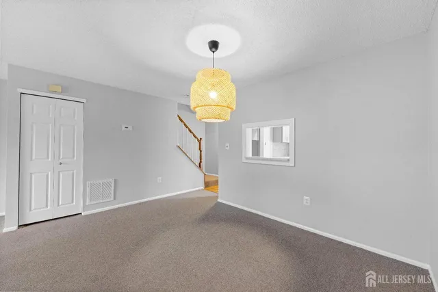 a view of an entryway with sitting area