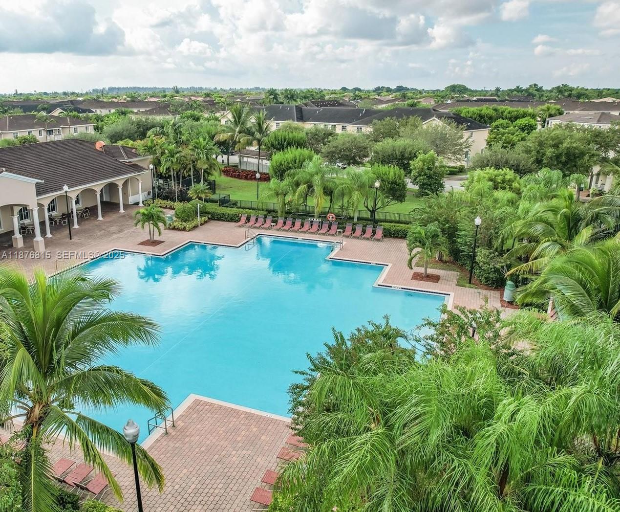 13945 Southwest 279th Lane, Unit 13945 Homestead, FL 33032 - Photo 14 of 14 an aerial view of residential houses with outdoor space and swimming pool