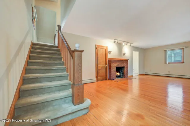 a bathroom with a sink vanity and a mirror