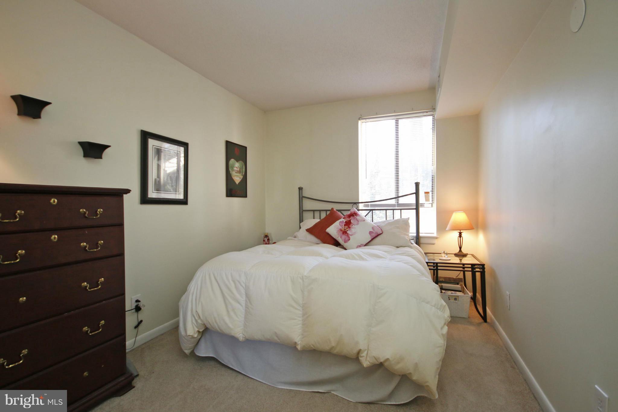 2210 Castle Rock Square, Unit 1B Reston, VA 20191 - Photo 18 of 26 a bedroom with a bed and a closet