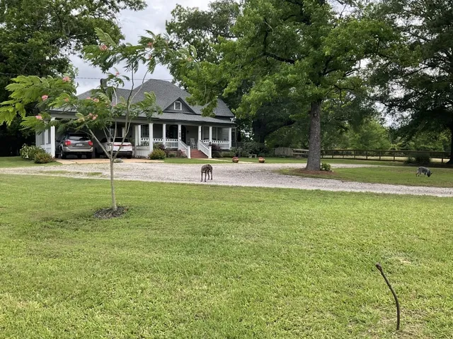 a sign that is on a tree