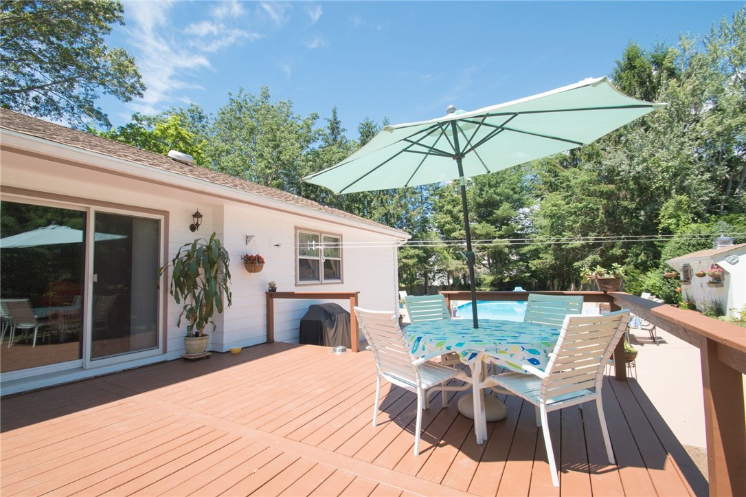 7 Gallup Street Westerly, RI 02891 - Photo 20 of 21 7 Gallup Road in Westerly is a 3 BR, 1.5 Bath Ranch with a deck and swimming pool on the corner of Colonial Drive. Attached 2 car garage, new roof, deck and freshly painted, move in condition!