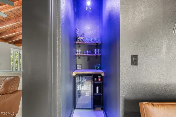 a backyard of a house with seating space