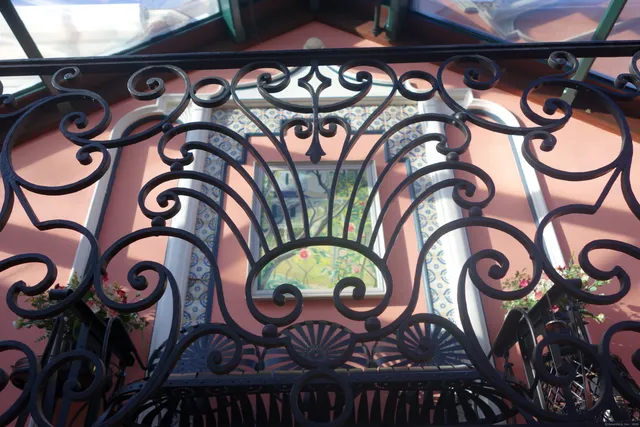 a view of a sign on a street