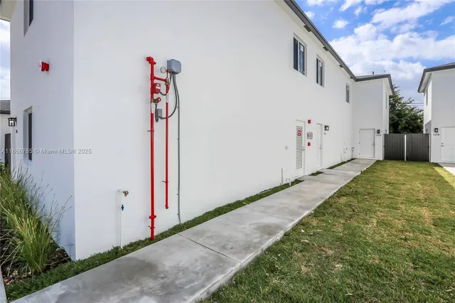a backyard of a house
