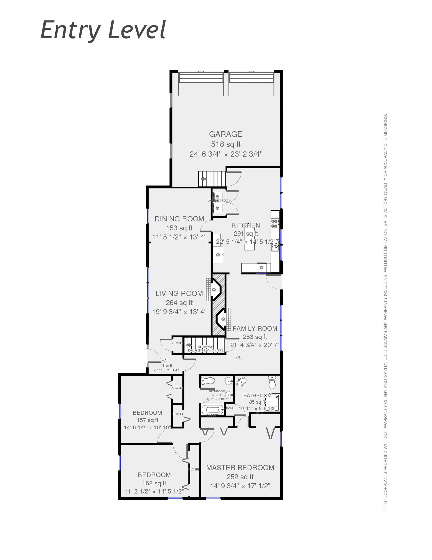 3748 Heritage Road Southwest Roanoke, VA 24015 - Photo 28 of 29 Entry Level Floor Plan