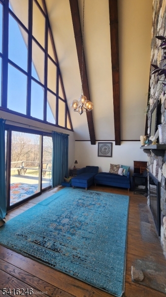 156 Lott Road Wantage, NJ 07461 - Photo 12 of 44 a view of livingroom with furniture and floor to ceiling window