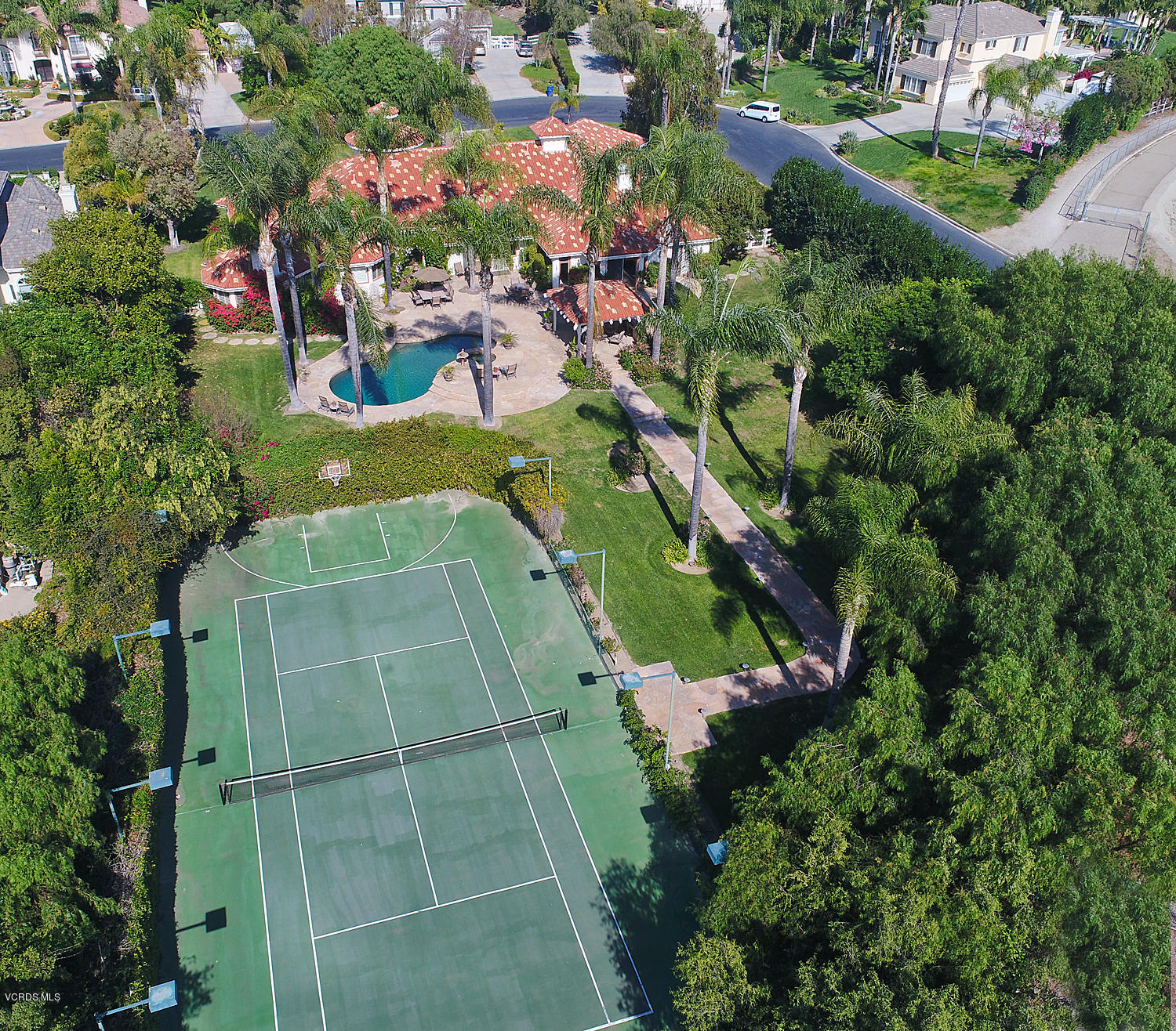 11186 Red Barn Road Camarillo, CA 93012 - Photo 4 of 41 an aerial view of residential houses with outdoor space and trees