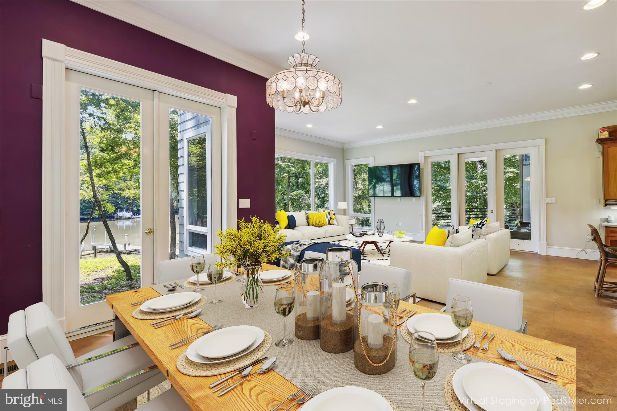 357 Forest Beach Road Annapolis, MD 21409 - Photo 12 of 91 a living room with furniture and a large window