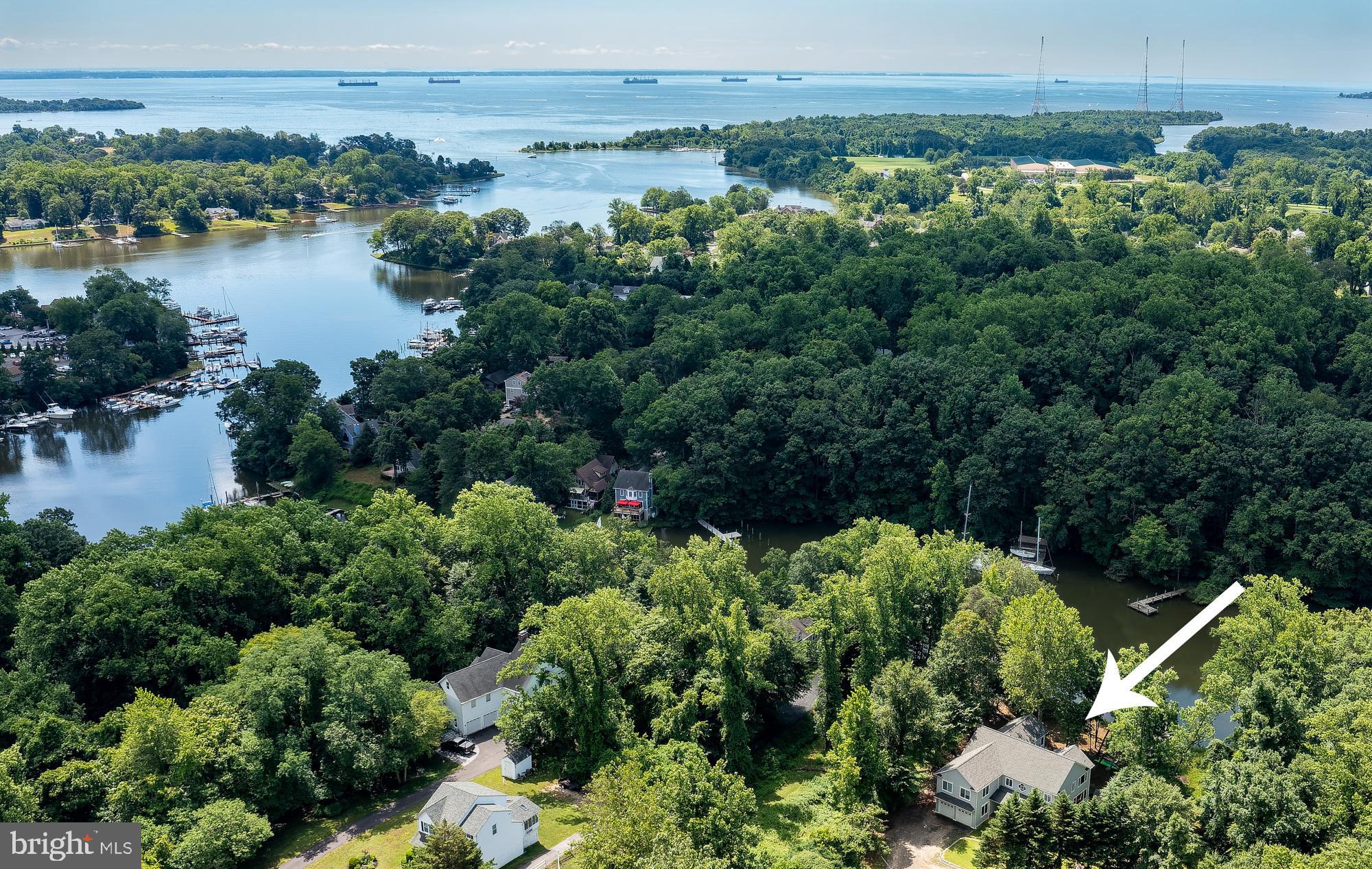 357 Forest Beach Road Annapolis, MD 21409 - Photo 42 of 91 an aerial view of a houses with outdoor space and lake view