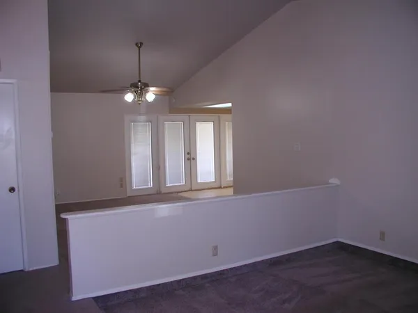 an empty room with a window