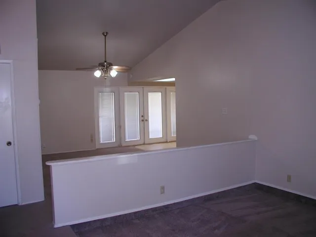 an empty room with a window