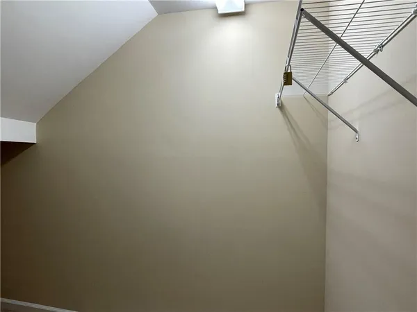 a view of hallway with shower