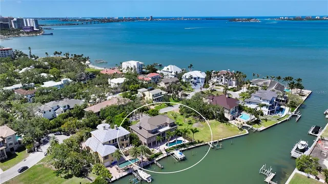 a view of a city and ocean view