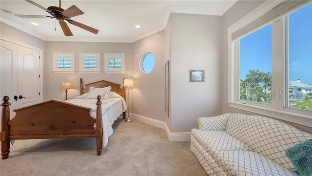 a view of house with swimming pool outdoor seating and city view