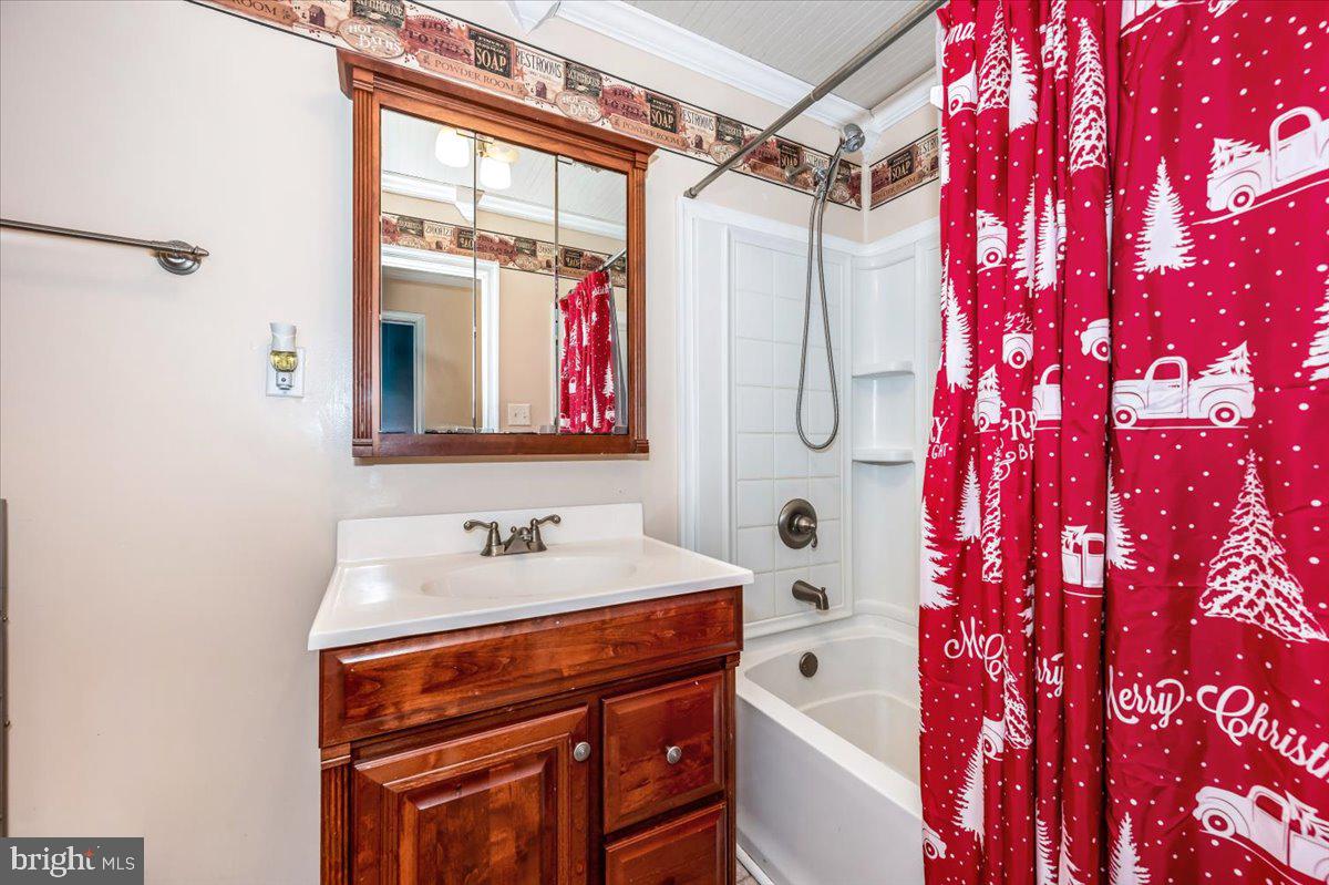 15225 Clear Spring Road Williamsport, MD 21795 - Photo 23 of 44 a bathroom with a sink vanity tub shower and a mirror