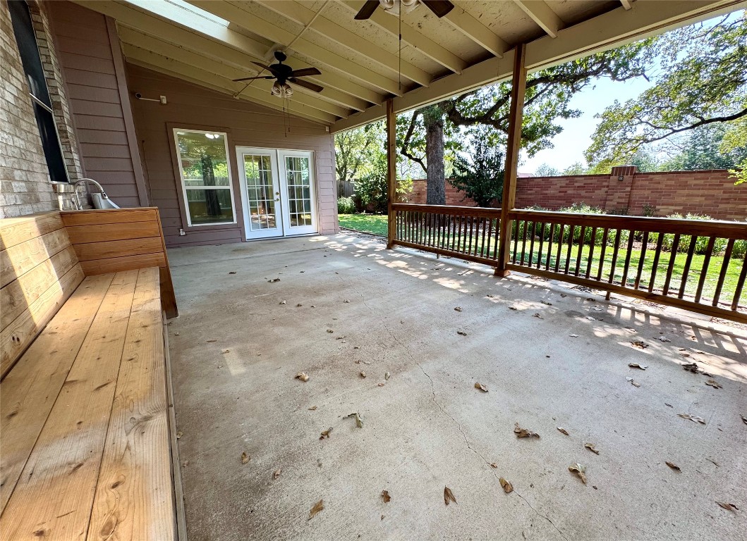 6319 Zadock Woods Drive Austin, TX 78749 - Photo 35 of 39 a view of a porch with wooden floor