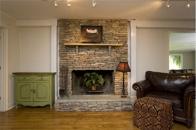 1488 Coleman Road Franklin, TN 37064 - Photo 3 of 20 Stacked stone oversized wood-burning fireplace, beadboard walls, original hardwood floors,beamed ceiling - it's a must see!