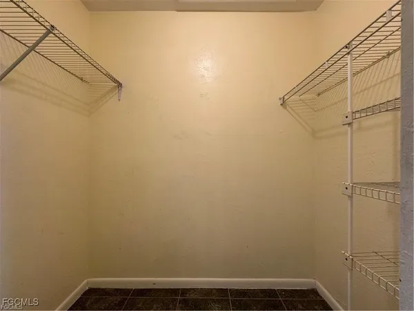 a view of small space with empty racks