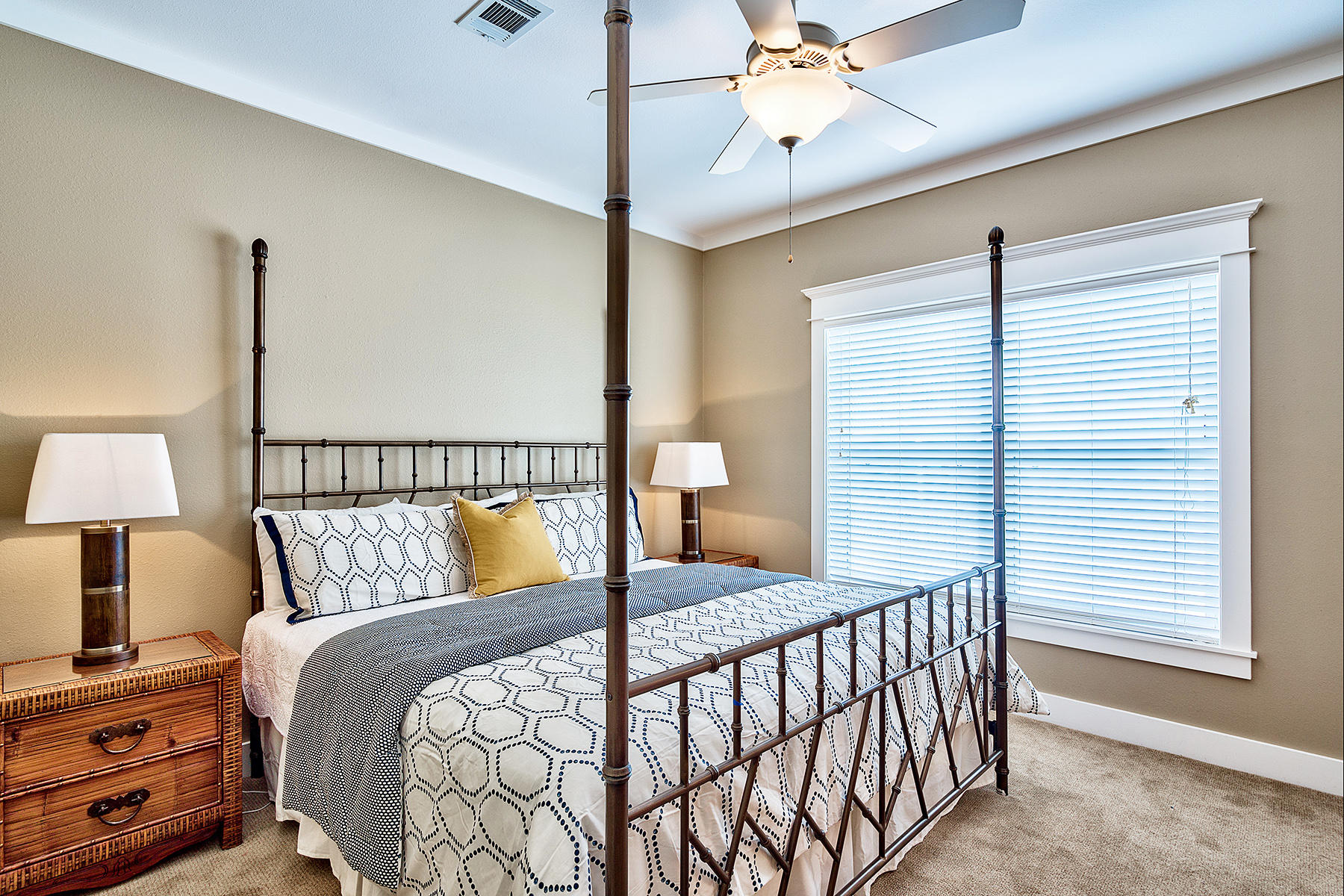 171 Chivas Lane Santa Rosa Beach, FL 32459 - Photo 13 of 32 a bedroom with a large bed and a chandelier