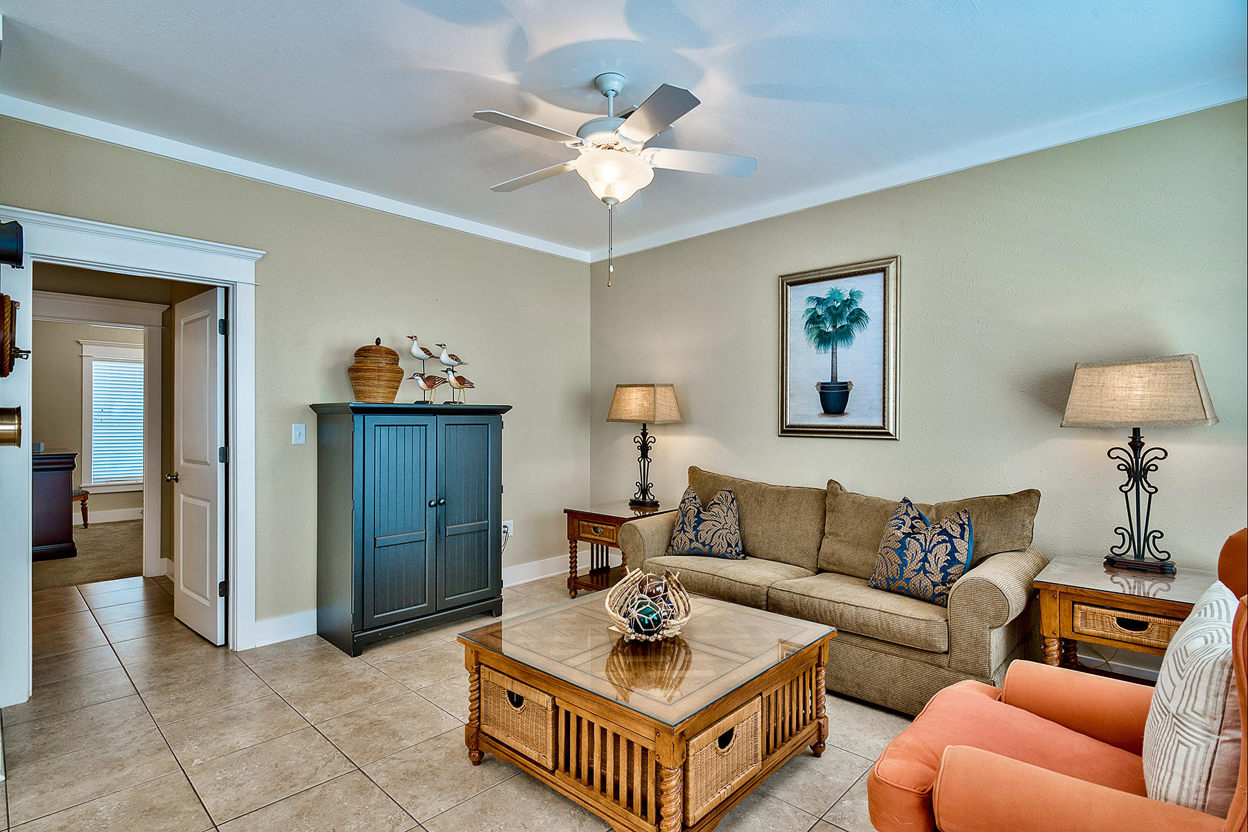 171 Chivas Lane Santa Rosa Beach, FL 32459 - Photo 25 of 32 a living room with furniture and a chandelier