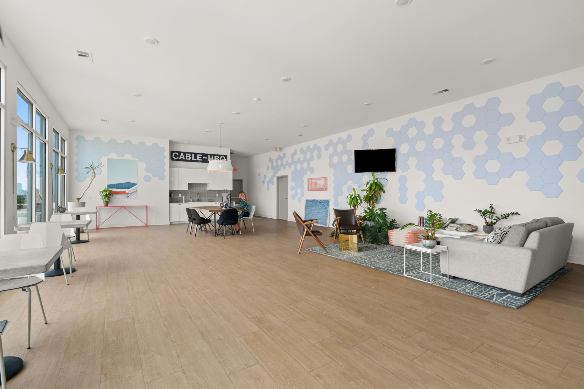 4361 South Congress Avenue, Unit 237 Austin, TX 78745 - Photo 25 of 28 a living room with furniture and a flat screen tv