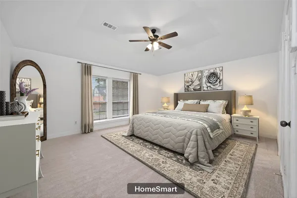 a bathroom with a double vanity sink and mirror with shower