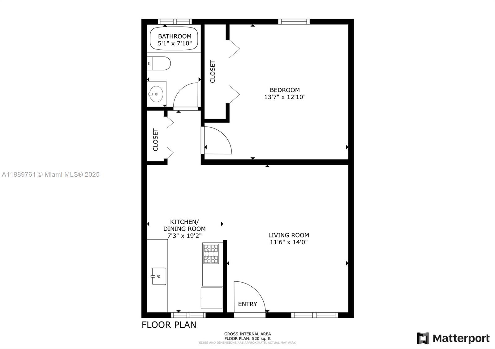 1330 West 29th Street, Unit 30 Hialeah, FL 33012 - Photo 9 of 13 a picture of a floor plan