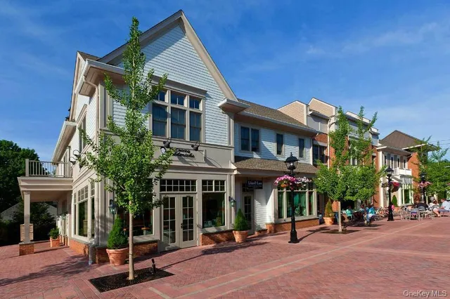 a view of a building with a patio