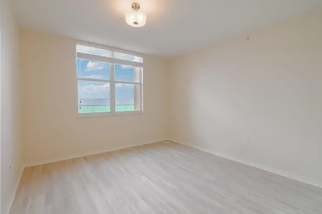 an empty room with a window