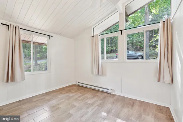 an empty room with a window