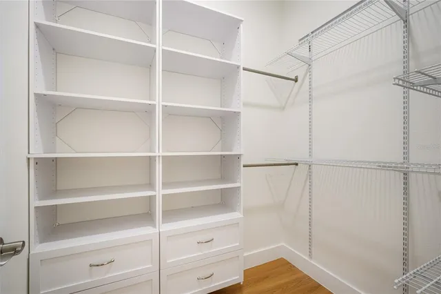 a view of a walk in closet