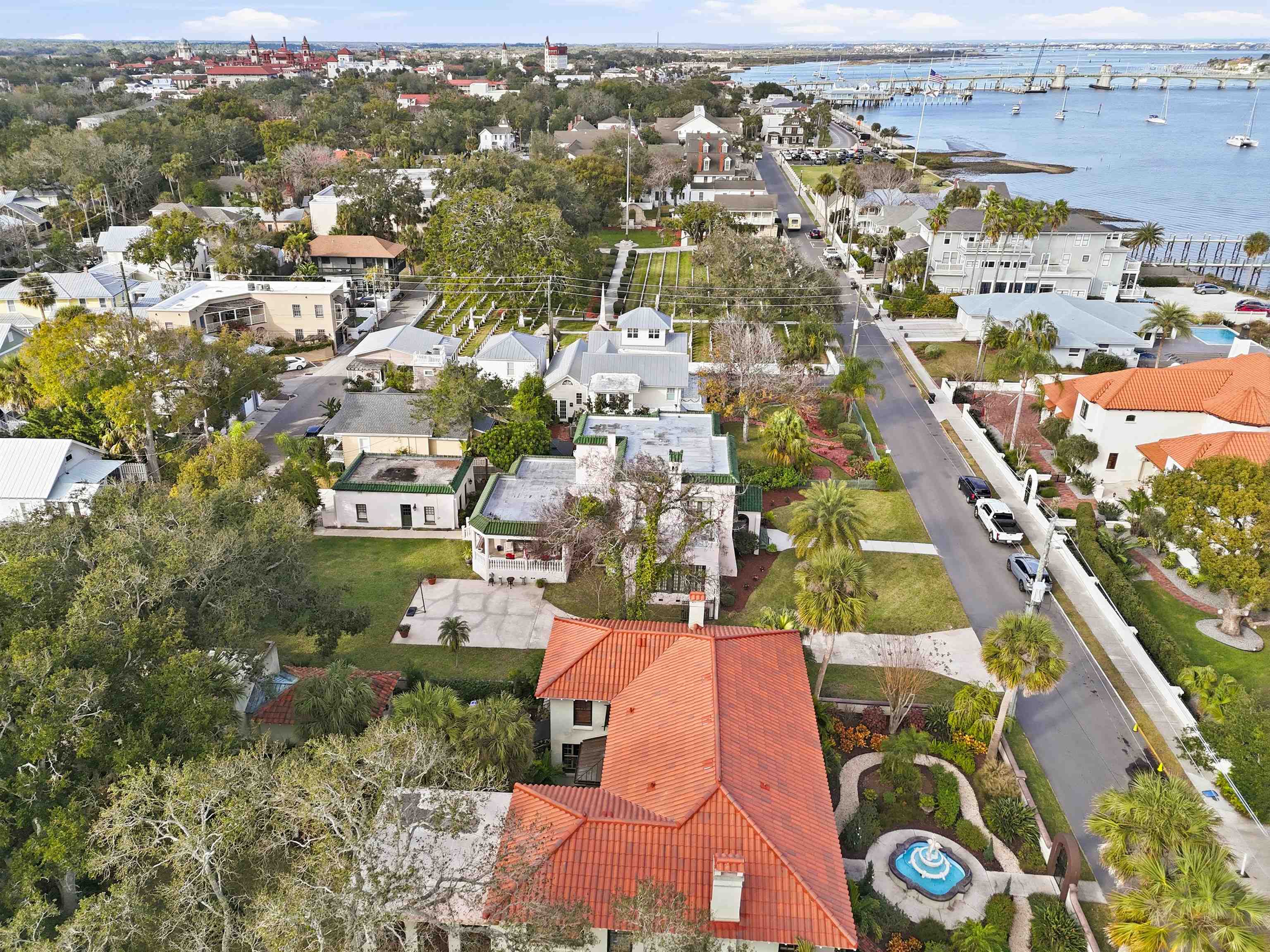124 Marine Street St. Augustine, FL 32084 - Photo 36 of 41 an aerial view of residential houses with outdoor space