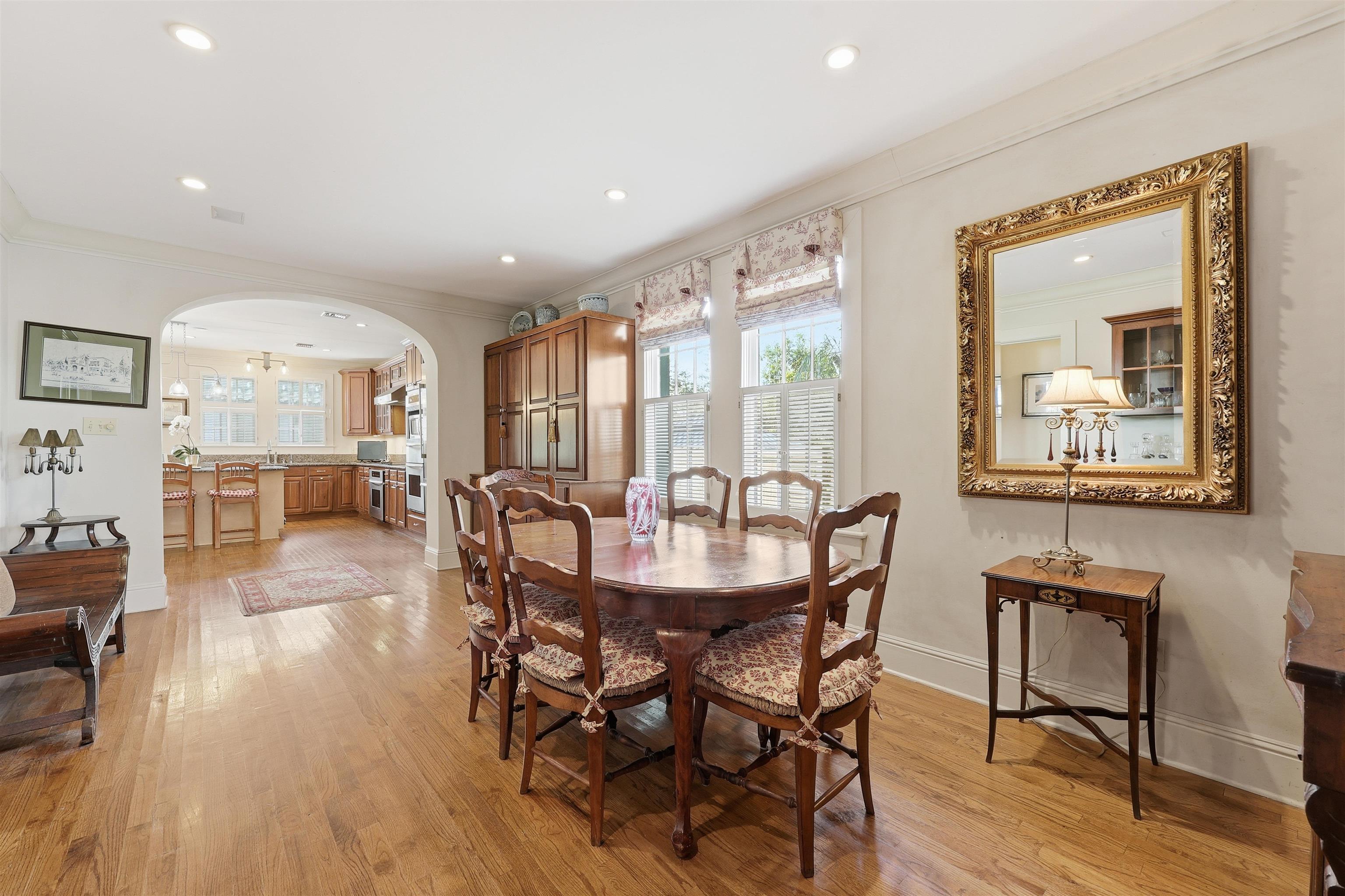 124 Marine Street St. Augustine, FL 32084 - Photo 8 of 41 a view of a dining room with furniture window and wooden floor