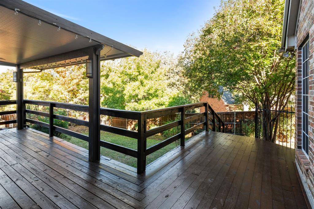 2 Shields Court Trophy Club, TX 76262 - Photo 36 of 39 a view of outdoor space with deck and wooden floor