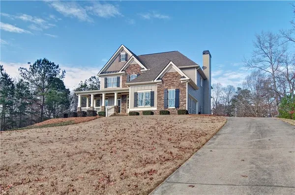 a view of a house with a balcony