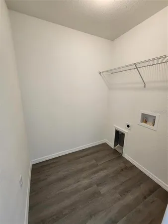 a view of small space with empty racks