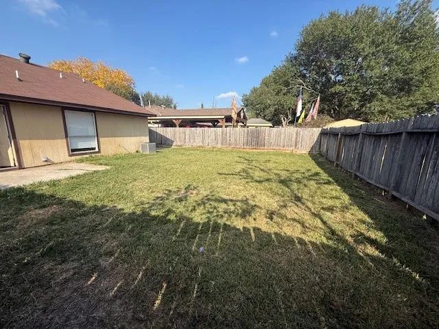 a backyard of a house
