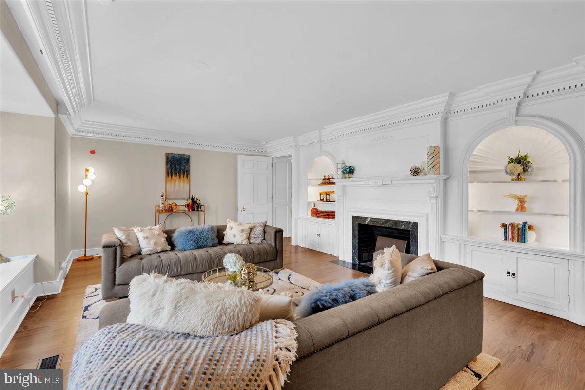 341 Station Avenue Haddonfield, NJ 08033 - Photo 11 of 71 a living room with furniture and a fireplace