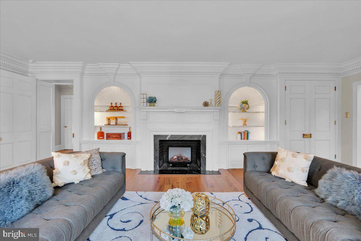 341 Station Avenue Haddonfield, NJ 08033 - Photo 12 of 71 a living room with furniture and a fireplace
