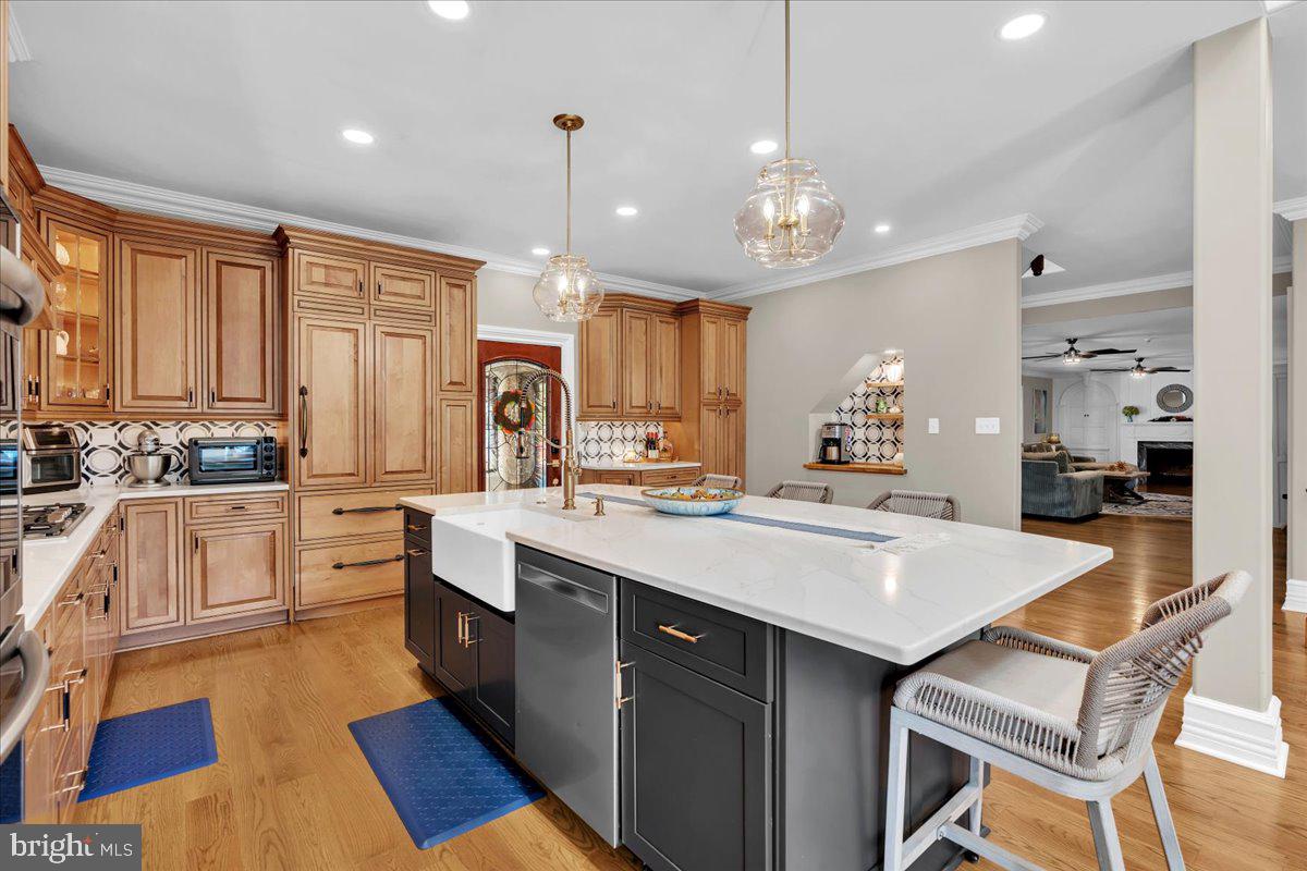 341 Station Avenue Haddonfield, NJ 08033 - Photo 17 of 71 a large kitchen with kitchen island a sink stainless steel appliances and furniture