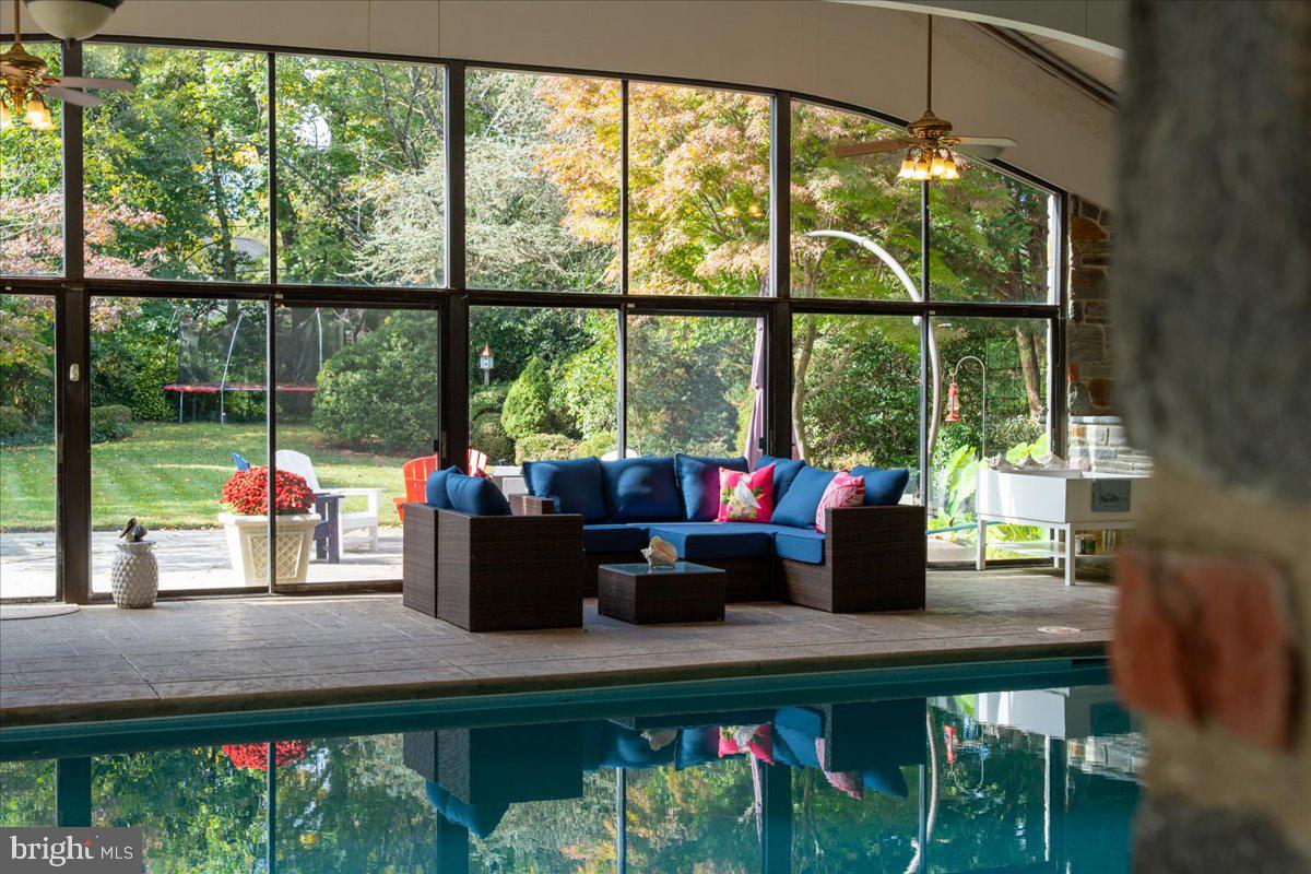 341 Station Avenue Haddonfield, NJ 08033 - Photo 63 of 71 a living room with furniture and garden view