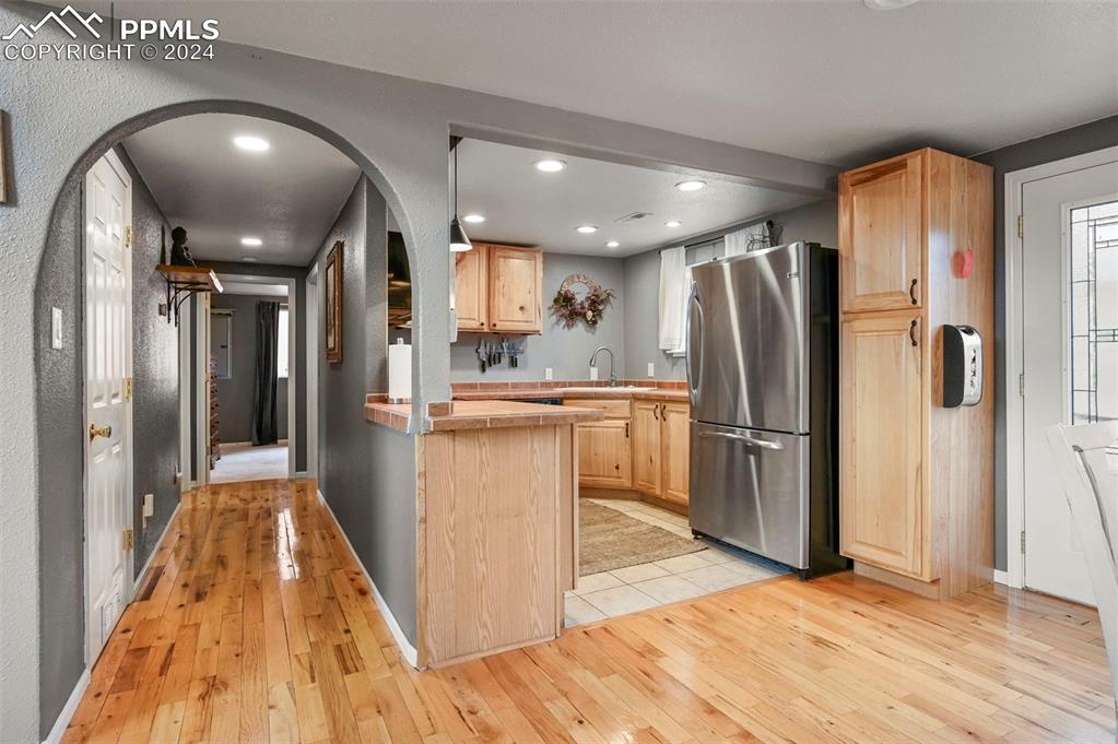 608 Slater Creek Road Guffey, CO 80820 - Photo 18 of 47 a view of kitchen with stainless steel appliances refrigerator oven