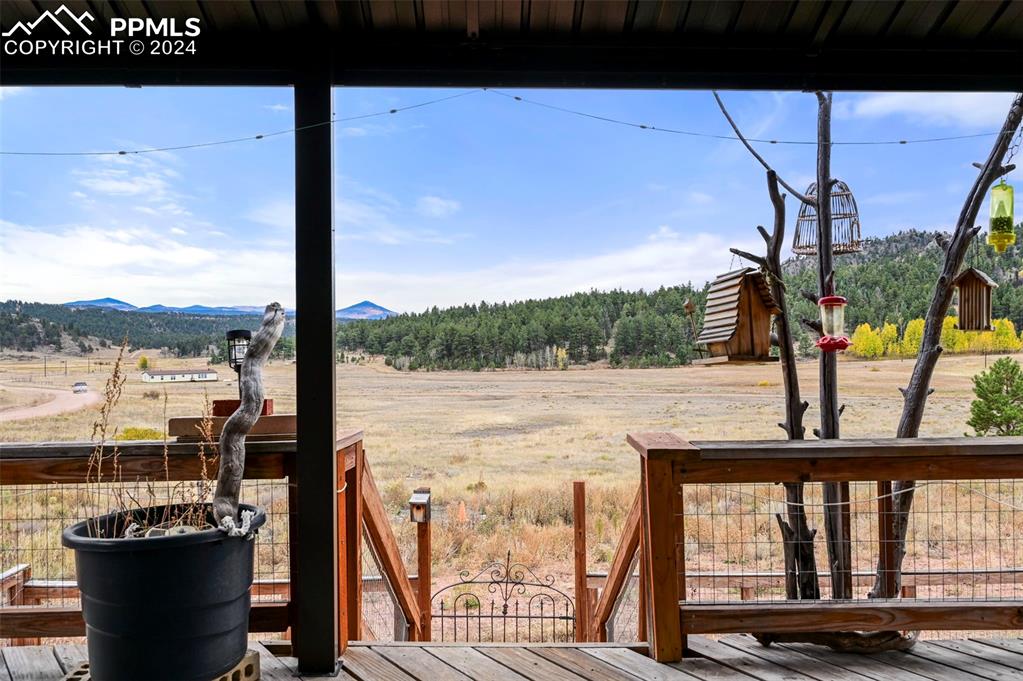 608 Slater Creek Road Guffey, CO 80820 - Photo 27 of 47 a view of a street from a balcony