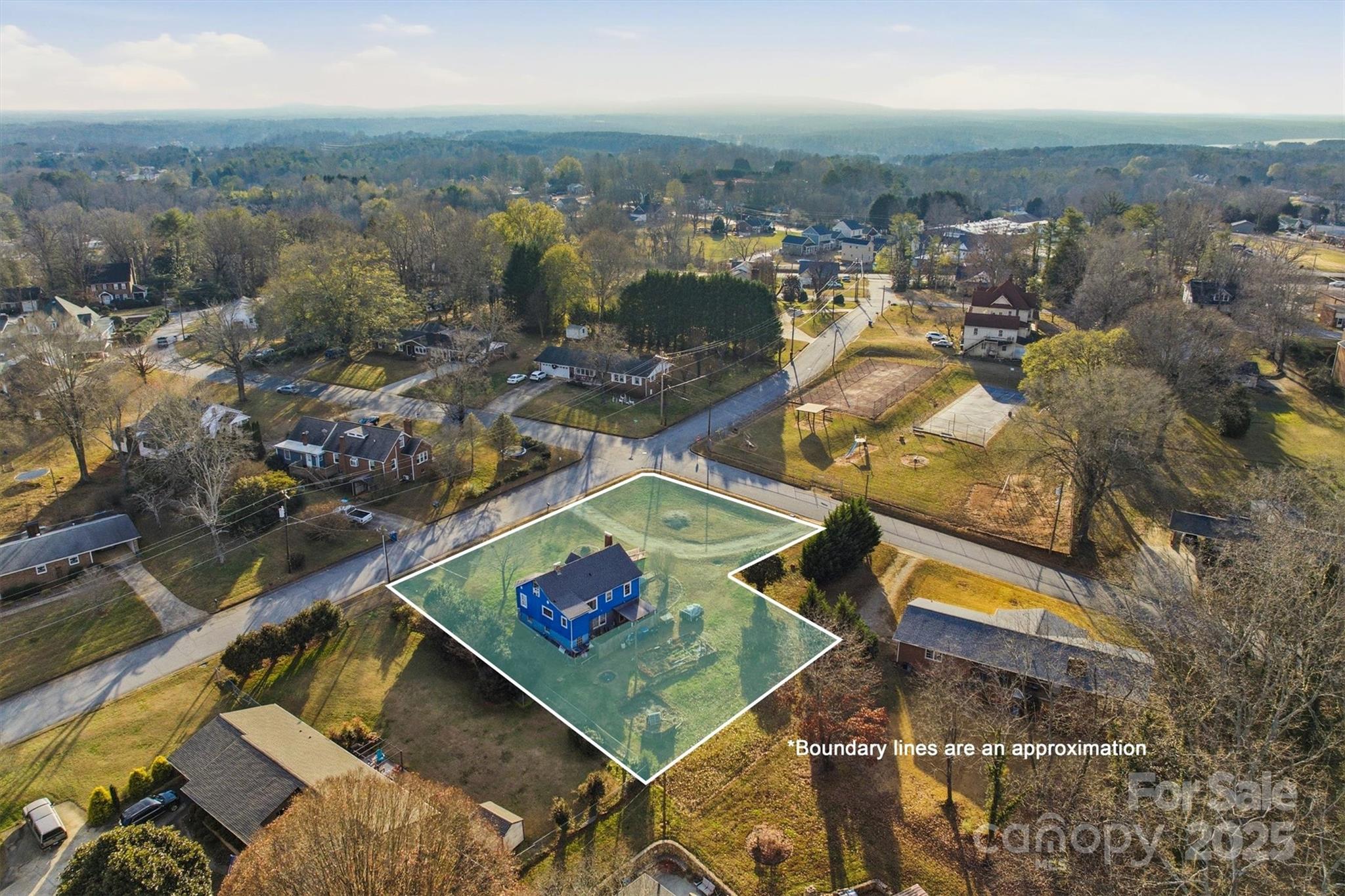 2 Stirling Street Granite Falls, NC 28630 - Photo 24 of 31 an aerial view of residential houses with outdoor space