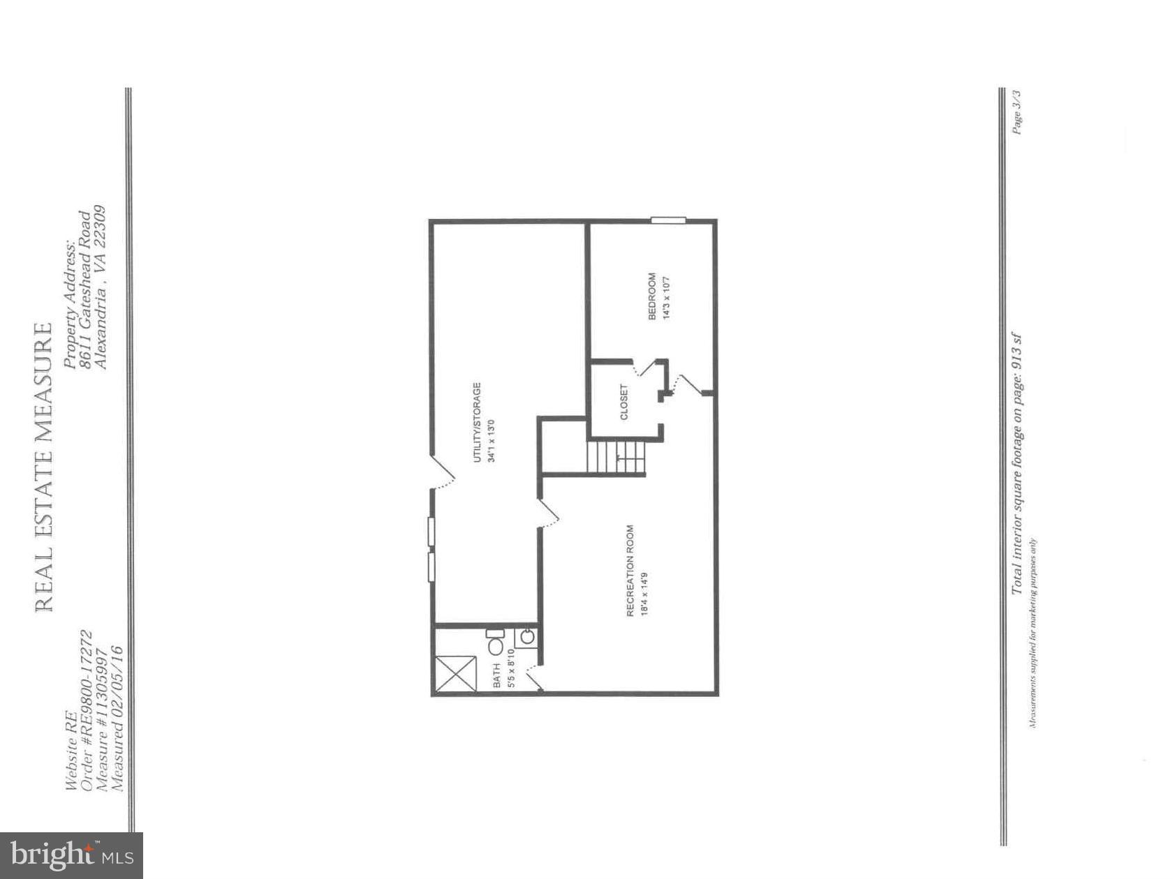8611 Gateshead Road Alexandria, VA 22309 - Photo 24 of 24 Floorplan