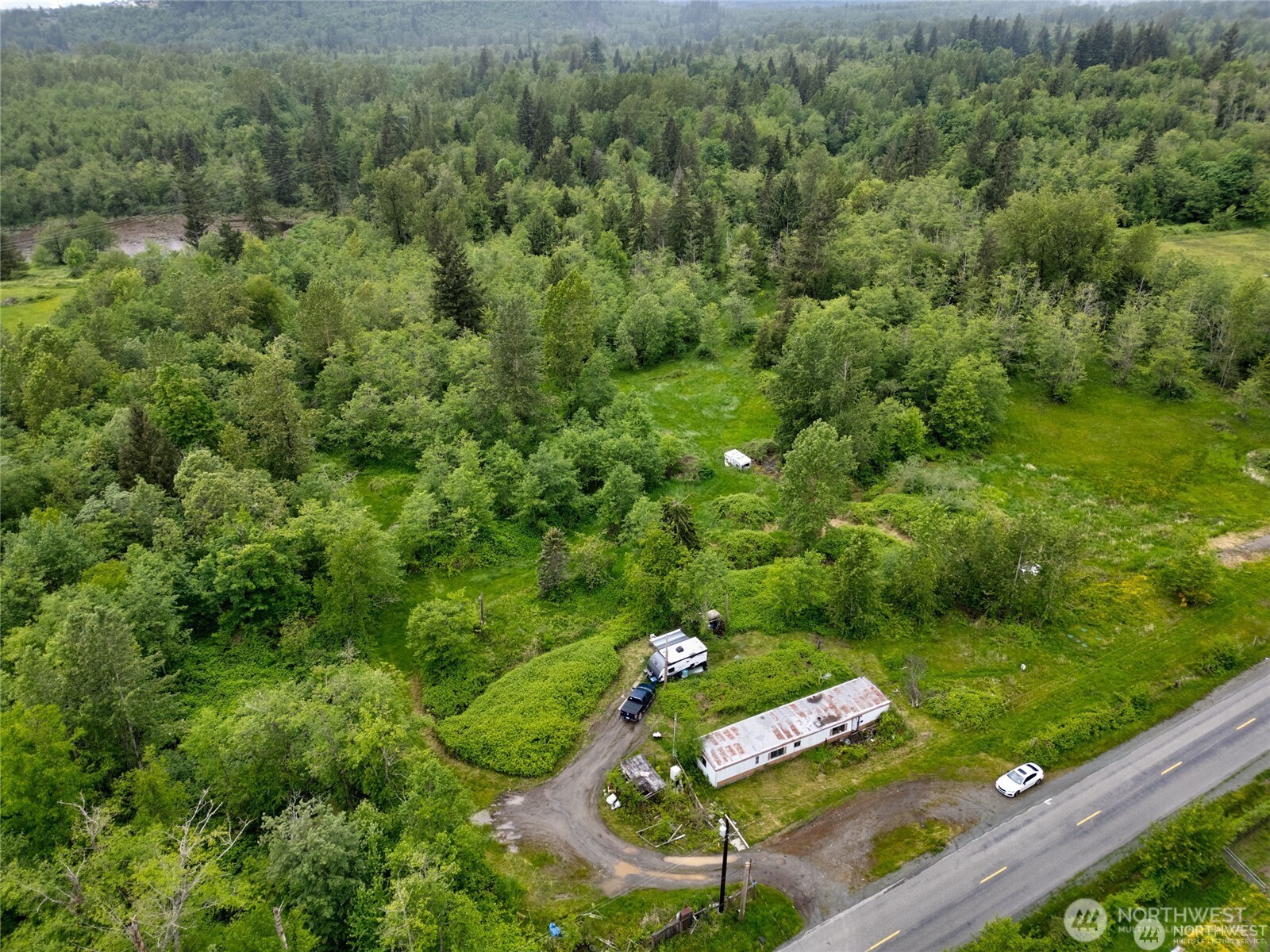 22788 Grip Road Sedro-Woolley, WA 98284 - Photo 5 of 6 an aerial view of a house with a yard