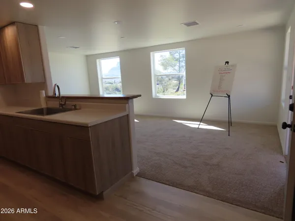 a view of a window in an empty room