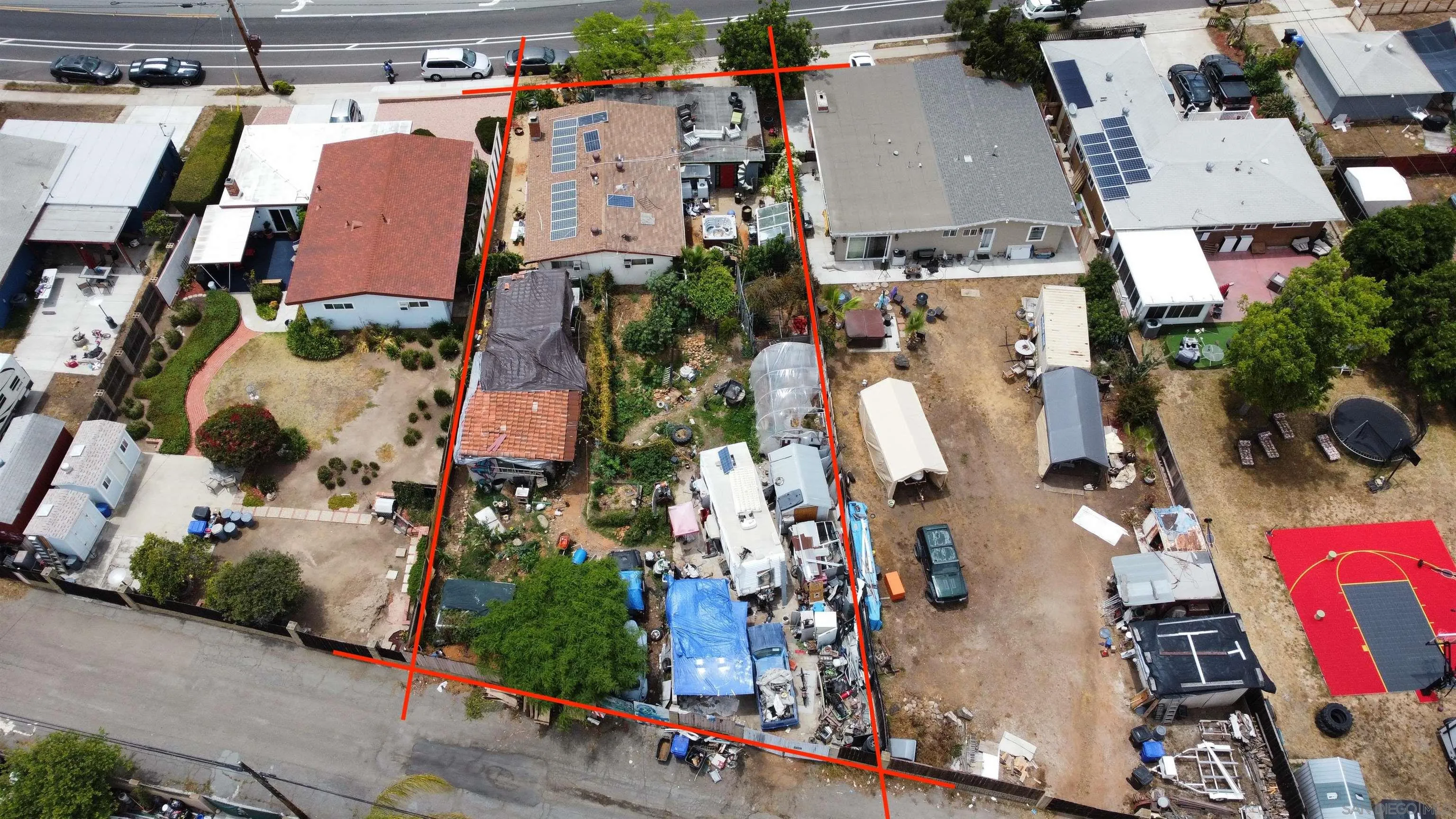 3031 Murray Ridge Road San Diego, CA 92123 - Photo 4 of 9 an aerial view of residential houses with outdoor space